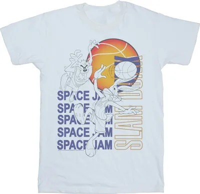 Produktbild von Space Jam: A New Legacy - "Slam Dunk" T-Shirt für Herren BI51886 (4XL) (Weiß)