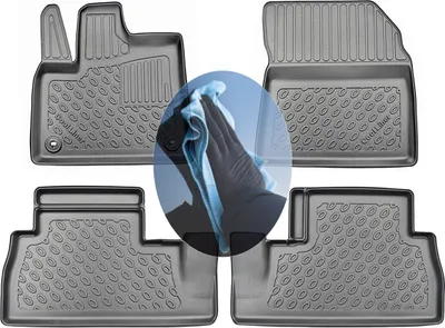 Produktbild von Z511173 TPE-Gummifußmatten kompatibel mit  Peugeot Rifter L2 Langversion  Hochdachkombi  2018- 5Sitze, sowohl für verschiebbare wie für nicht verschiebbare Vordersitze geeignet