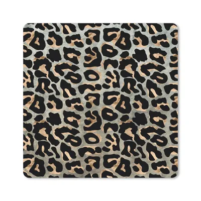 Produktbild von MuchoWow® Mauspad Mousepad Tierdruck - Panther - Luxus 20x20 cm - Mousepads - Maus Mat - Pad - Mausunterlage - Desk Mat - Bureauartikeln