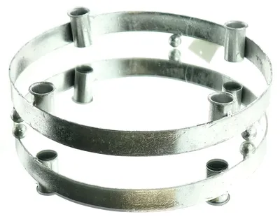 Produktbild von nature trends Stabkerzenbandring Silberfarben für 4 Kerzen Ø 30 - Metall