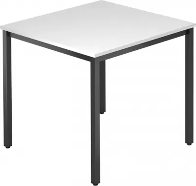 Produktbild von DORAN DQ08 D - Weiß 80 x 80 mit Vierkant-Rohr/Schwarz