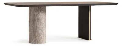 Obrázok produktu pre Stôl do jedálne Stôl do jedálne z dreva Hnedý 220 cm Moderný