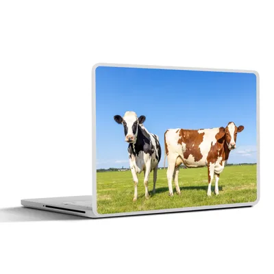 Produktbild von MuchoWow® Laptop Aufkleber Sticker Cover Kühe - Bauernhof - Gras - Natur - Tiere 25x18 cm - Laptop-Deko