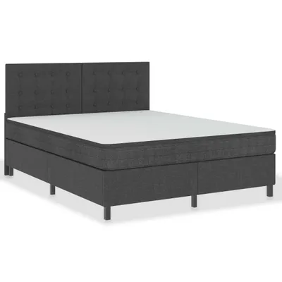 Obrázok produktu pre Posteľ boxspring tmavošedá látková 180x200 cm