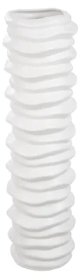 Zdjęcie produktu dla Gilde Vase, groß, zylindrisch, "Rillo", Keramik, weiß, VE 1, H. 78 cm, D. 20 cm 32685