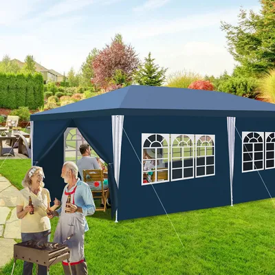 Produktbild von TolleTour Pavillon Betriebsveranstaltungen – Leicht aufzubauen, perfektes Partyzelt für den Garten Blau 3x6m