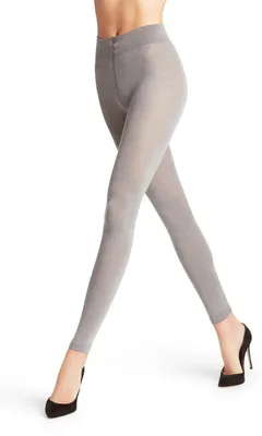 Productafbeelding van FALKE dames leggings, Softmerino W, wollen mix met katoen, effen kleur, 1 stuk, grijs licht
