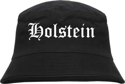 Produktbild von Holstein Fischerhut - Altdeutsch - bedruckt - Bucket Hat Anglerhut Hut Schwarz L/XL