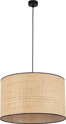Zdjęcie produktu dla Lampa wisząca LIBERIA czarno-brązowa 1xE27x15W tkanina wym:115x50x50cm IP20 TK-Lighting