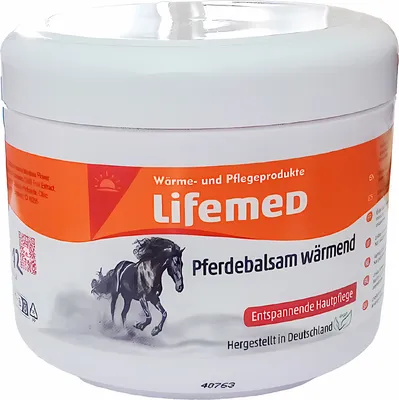 Immagine prodotto di Lifemed 99359 Balsamo per cavalli Lifemed, riscaldante, barattolo da 500 ml