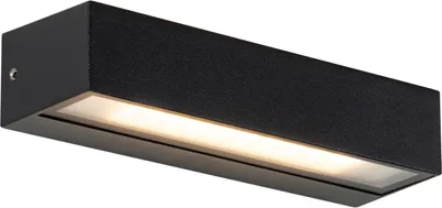 Produktbild von QAZQA - Moderne Außen Wandleuchte schwarz inkl. LED IP65 - Steph I Außenbeleuchtung - Aluminium Länglich - I (nicht austauschbare) LED