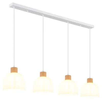 Produktbild von Pendelleuchte, Metall, Glas, Weiß, höhenkürzbar, H 120 cm