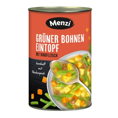 Immagine prodotto di Stufato di fagioli verdi Menzi con manzo, 4200g
