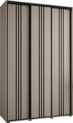 Produktbild von Kryspol Dakota 6 Schrank, drei Türen - 235,2x160x60cm - Kaschmir Schwarz
