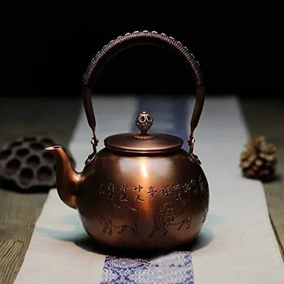 Productafbeelding van Solidchoice - Handgemaakte Koper Theepot met Engraving