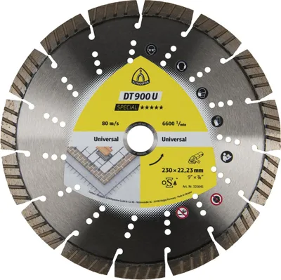 Produktbild von Klingspor DT 900 U Diamanttrennscheiben, 230 x 2,6 x 22,23 mm 15 Segmente 42 x 2,6 x 12 mm, Standard Turbo