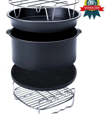 Produktbild von Zubehör für Heißluftfritteuse, Backpapier und Einsätze für Airfryer, hitzebeständiges Ofenpapier und Backmatte für einfache Reinigung und gesundes Kochen ohne Fett
