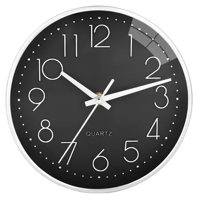 Runde Wanduhr 20 cm, stille Quarzuhr, modern minimalistisch
