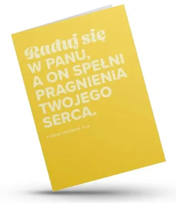 Zdjęcie produktu dla Kartka składana - Raduj się w Panu - Szaron