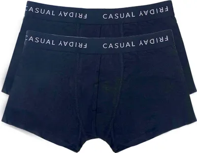 Produktbild von CASUAL FRIDAY 2er Stück Pack Boxershorts Trunks Set Stretch Basic Unterwäsche Hose Größe: 3XL