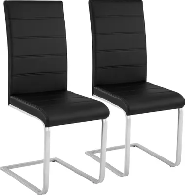 Zdjęcie produktu dla tectake® Zestaw krzeseł obrotowych Bettina tapicerowanych imitacją skóry 41 x 52 x 99 cm