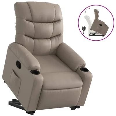 Produktbild von vidaXL Relaxsessel mit Aufstehhilfe Cappuccino-Braun Kunstleder