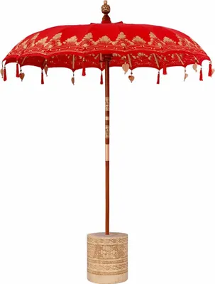 Image de Parasol balinais 260 Rouge 180-190 cm