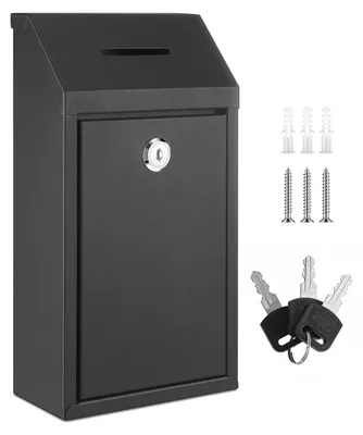 Produktbild von Elzusha – Wandmontierbarer Spendenbox mit Schloss und wetterfester Konstruktion