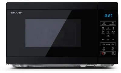 Produktbild von SHARP YC-MS02E-B Mikrowelle, 800W Mikrowellenleistung, 11 Leistungsstufen, schwarz