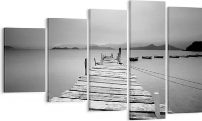 Produktbild von Bild auf Leinwand - Leinwandbild - Brücke See - 100x60cm - Wand Bild - Wanddeko - Wandbilder - Leinwanddruck - Bilder - Kunstdruck - Wanddekoration - Leinwand bilder - Wandkunst - EG100x60-3523