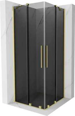 Produktbild von Mexen Velar Duo Duschkabine 100x100 Graphit/Gold gebürstet