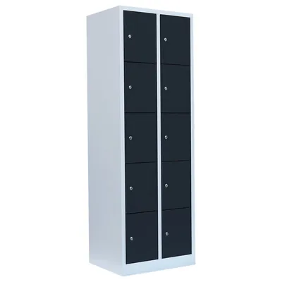 Produktbild von Schließfachschrank Wertfachschrank Fächerschrank Spind 10Fächer Anthrazit 520528