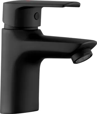 Produktbild von Auralum Wasserhahn Bad, Einhebel-Waschtischarmatur, Waschbecken Armatur Badarmatur Einhandmischer Waschtischmischer für Badezimmer, Schwarz
