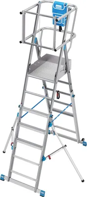 Zdjęcie produktu dla KRAUSE STABILO SkyMatic jezdny podest roboczy z regulowaną wysokością 1x5-9 szczebli 832948 wys. robocza 3,30 - 4,35 m