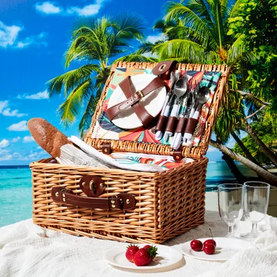 Image de Panier Pique Nique - COOK CONCEPT - Exotique - 4 Personnes - Multicolore