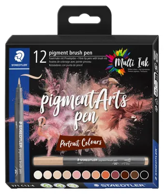 Obrázek produktu pro Staedtler 371 C12-4, Pokuta, 12 barva/barev, Vícebarevný, Štětičkový hrot, Kulatý, Plast, Polypropylen (PP)