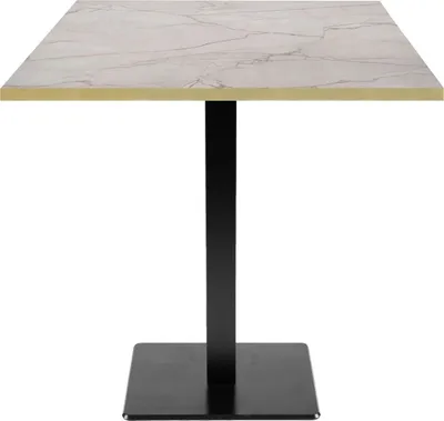 Produktbild von Tisch 70 x 70 cm – Mailänder Modell Yule aus Marmor mit Messingkanten
