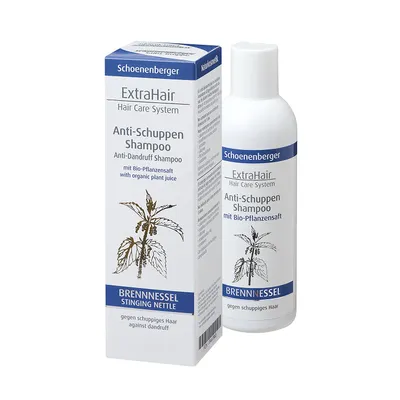 Produktbild von Schoenenberger ExtraHair Hair Care System Anti-Schuppen Shampoo, mit Bio-Pflanzensaft Brennnessel 200 ml