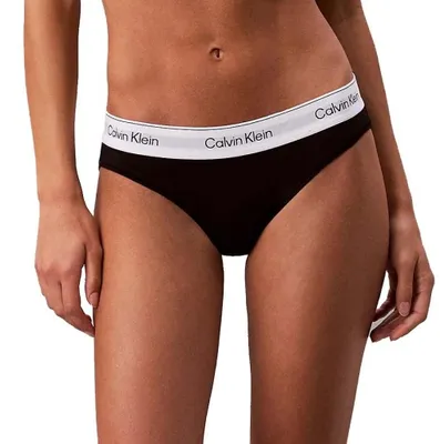 Produktbild von Calvin Klein Damen Slip Bikini Form mit Logobund, Schwarz (Black), M
