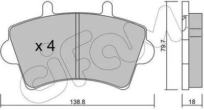 Produktbild von CIFAM Bremsbeläge Satz Vorne Bremsklötze für RENAULT MASTER II Kasten (FD) 822-545-0