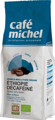 Zdjęcie produktu dla KAWA MIELONA BEZKOFEINOWA ARABICA 100 % ETIOPIA FAIR TRADE250 g - TERRA ETICA