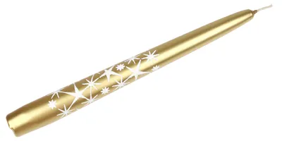 Produktbild von Spitzkerze "Glitzersterne" Gold 240/24 mm