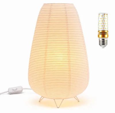 Obrázok produktu pre Reispapierová stolná lampa, japonská papierová lampa, pätica E14