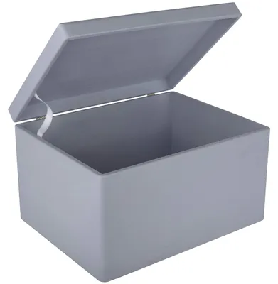 Productafbeelding van Creative Deco XXL Grijze Houten Doos met Deksel Opbergdoos, 40 x 30 x 24cm