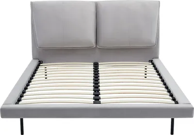 Produktbild von Bett 160 x 200 cm - Velours - Grau - IBEDIA