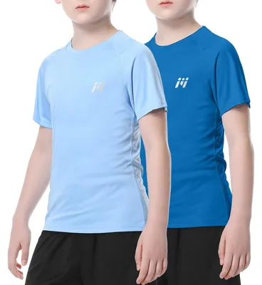 Produktbild von MEETWEE Jungen Rash Guard Kurzarm Kinder Badeshirt UV Schutz UPF 50 + Schwimmshi