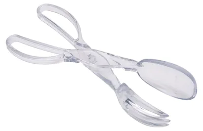Produktbild von KitchenCraft Salatzange Kunststoff, Servierbesteck 29 cm, transparent, für Salat und Spaghetti
