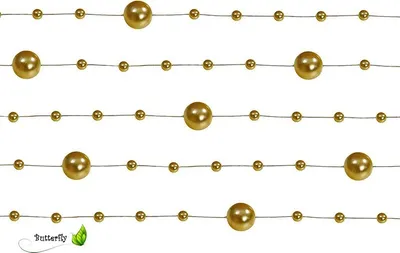 Immagine prodotto di Ghirlanda di perline 5 pezzi x 1,3 m, colore: oro 24