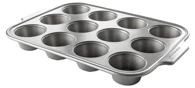 Produktbild von KitchenAid Metal  Muffinform 33 x 22.5 cm silber - Antihaftbeschichtung