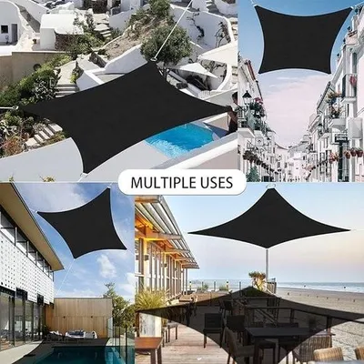 Immagine prodotto di Tenda da sole rettangolare impermeabile con protezione UV, per giardino, balcone, terrazza, campeggio 3x5m